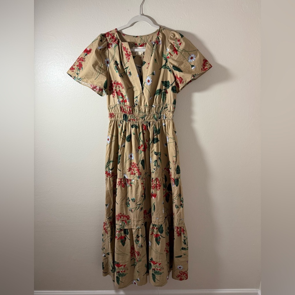 NWT 🌟 Anthropologie Somerset Khaki Maxi Dress - Picture 10 of 14